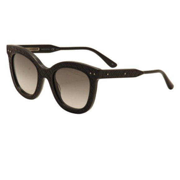 NEW Bottega Veneta Calfskin Leather & Acetate Cat Eye Sunglasses w Origi…